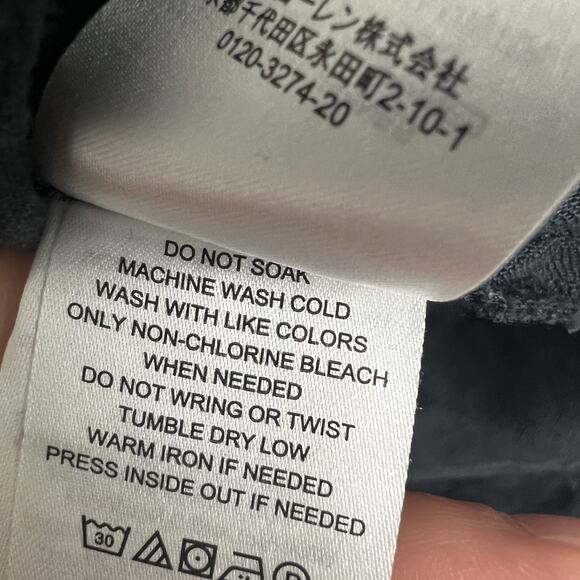 Lauren Ralph Lauren Romper Womens 10 Blue/Black Linen Utility Minimal Old Money - Picture 8 of 10